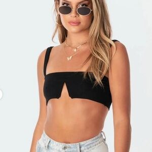 Edikted Black Crop Top